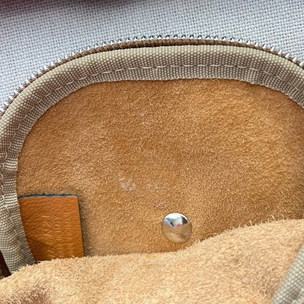 Divina Firenze Crossbody Purse Tan Leather Made in Italy